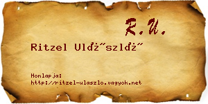 Ritzel Ulászló névjegykártya